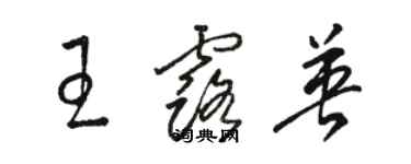 骆恒光王露英草书个性签名怎么写