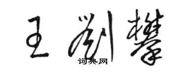 骆恒光王刘攀草书个性签名怎么写