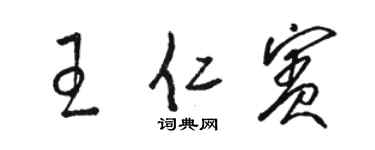 骆恒光王仁宾草书个性签名怎么写