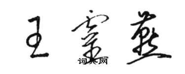 骆恒光王灵燕草书个性签名怎么写