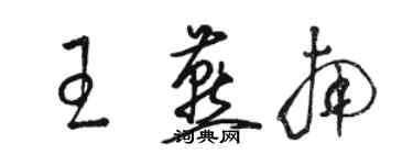 骆恒光王燕南草书个性签名怎么写