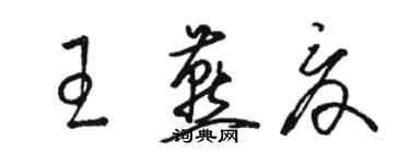 骆恒光王燕夏草书个性签名怎么写