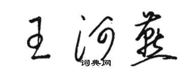 骆恒光王河燕草书个性签名怎么写