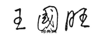 骆恒光王国旺草书个性签名怎么写