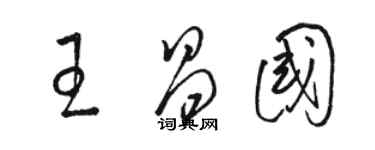 骆恒光王昌国草书个性签名怎么写