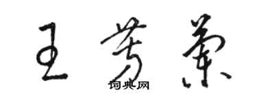 骆恒光王芳兰草书个性签名怎么写