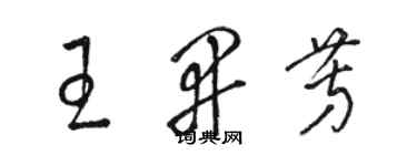 骆恒光王开芳草书个性签名怎么写