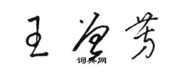 骆恒光王曾芳草书个性签名怎么写