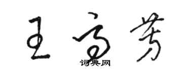 骆恒光王高芳草书个性签名怎么写