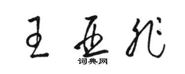 骆恒光王亚非草书个性签名怎么写
