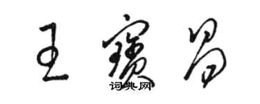 骆恒光王宝昌草书个性签名怎么写