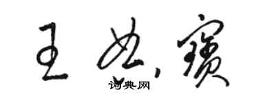 骆恒光王典宝草书个性签名怎么写