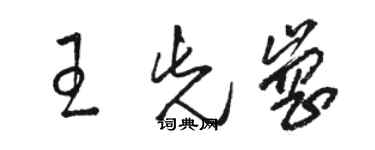 骆恒光王先岗草书个性签名怎么写
