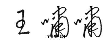 骆恒光王啸啸草书个性签名怎么写