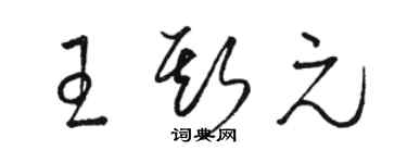 骆恒光王斯元草书个性签名怎么写