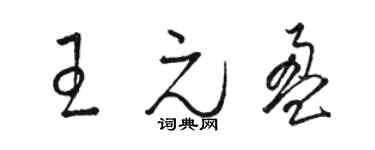 骆恒光王元盈草书个性签名怎么写