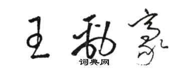 骆恒光王劲豪草书个性签名怎么写