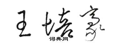 骆恒光王培豪草书个性签名怎么写