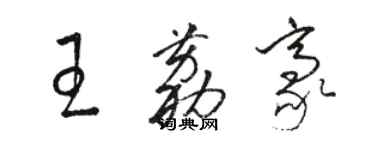 骆恒光王荔豪草书个性签名怎么写