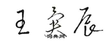 骆恒光王异辰草书个性签名怎么写
