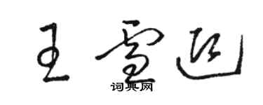 骆恒光王雪迎草书个性签名怎么写