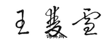 骆恒光王双雪草书个性签名怎么写