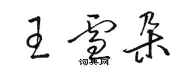 骆恒光王雪朵草书个性签名怎么写