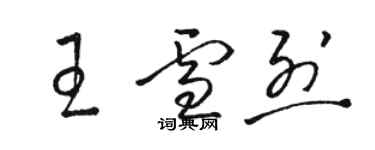 骆恒光王雪烈草书个性签名怎么写