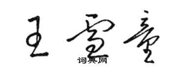 骆恒光王雪童草书个性签名怎么写