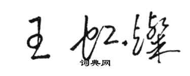 骆恒光王虹灿草书个性签名怎么写
