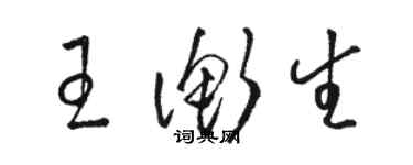 骆恒光王衡生草书个性签名怎么写