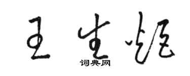 骆恒光王生炬草书个性签名怎么写