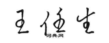 骆恒光王任生草书个性签名怎么写