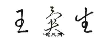 骆恒光王异生草书个性签名怎么写