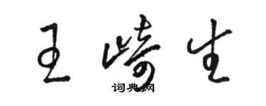 骆恒光王崎生草书个性签名怎么写