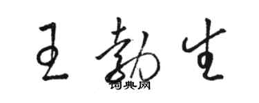 骆恒光王勃生草书个性签名怎么写
