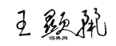 骆恒光王显丽草书个性签名怎么写