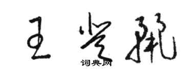 骆恒光王登丽草书个性签名怎么写