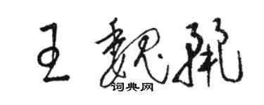 骆恒光王魏丽草书个性签名怎么写