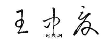 骆恒光王中夏草书个性签名怎么写