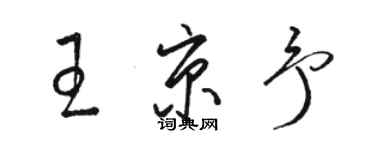 骆恒光王京予草书个性签名怎么写