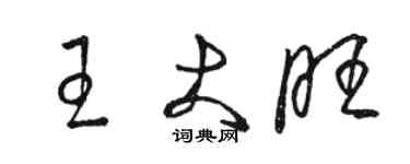 骆恒光王大旺草书个性签名怎么写