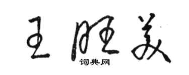 骆恒光王旺美草书个性签名怎么写