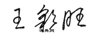 骆恒光王彩旺草书个性签名怎么写