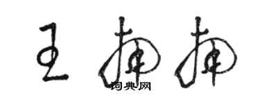 骆恒光王南南草书个性签名怎么写