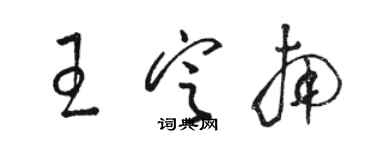 骆恒光王定南草书个性签名怎么写