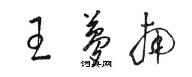 骆恒光王梦南草书个性签名怎么写