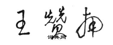 骆恒光王赞南草书个性签名怎么写