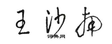 骆恒光王沙南草书个性签名怎么写