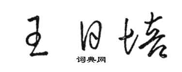 骆恒光王日培草书个性签名怎么写
